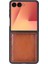 Bloomcase Flex Cool Tan Hakiki Deri Samsung Galaxy Z Flip 7 Kılıf(6.9"-4.1") 1