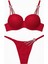Trend Yıldız Taşlı Push-Up Sütyen & String Takım - Beyaz, Kırmızı, Siyah, Yeşil, Bordo 4