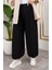 Beli Lastikli Şalvar Pantolon 0001-01 Siyah 2