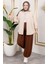 Beli Lastikli Şalvar Pantolon 0001-02 Kahverengi 1