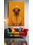Turuncu Ceketli Köpek V1 Ev Duvar Salon Güzellik Salonu Ofis Dükkan Dekarasyon Kanvas Tablo 1