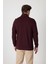 Erkek Dik Yaka Fermuarlı Sweatshirt - Bordo 4