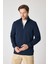 Erkek Dik Yaka Fermuarlı Sweatshirt - Lacivert 2