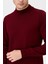 Erkek Basic Yarım Balıkçı Ince Triko Kazak 02421604 Bordo 9