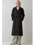 Kadın BDART Kruvaze Yaka Uzun Trençkot Siyah 9