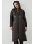 Kadın BDART Kapüşonlu Uzun Şişme Mont Black 9