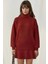 Kadın BDART Dokulu Oversize Yüksek Yaka Örme Takım Kırmızı 12