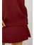 Kadın BDART Dokulu Oversize Yüksek Yaka Örme Takım Kırmızı 14