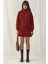 Kadın BDART Dokulu Oversize Yüksek Yaka Örme Takım Kırmızı 15
