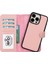 Apple iPhone 15 Pro Max Uyumlu Deri Cüzdanlı Kılıf Mwwn Nu2 Pembe 5