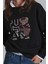 Pıtcher Kadın Örme Sweatshırt Siyah 14