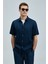 Bert Erkek Basic Gömlek Comfort Fit Lacivert 14