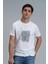 Nally Modern Grafik T- Shirt Koyu Saks 12