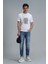 Nally Modern Grafik T- Shirt Koyu Saks 13