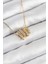 Bfs 316L Çelik Zirkon Taşlı Sarmal Model Gold Renk Kadın Kolye 1