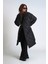 Lucy Kaz Tüyü Kadın Mont Siyah 15