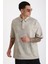 Eskitme Efektli Yıkamalı Double Pike Kumaş Erkek Polo Yaka Loose Fit Tişört 6