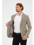 Erkek Slim Fit Blazer Ceket Koyu Bej 1