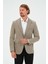 Erkek Slim Fit Blazer Ceket Koyu Bej 4
