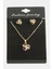 Msa-Shop Çiçek Damla Zirkon Taşlı Set Kolye-Siyah 1