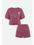 Kadın Yumuşak Dokulu Kısa Kollu Şortlu Pijama Takımı 5