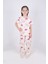 Kız Çocuk Pamuklu Kalpli Desenli Pijama Takımı 6