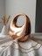 Modern Tasarım Oval Tutmalı Rose Altın Kadın Düğün, Nişan, Abiye Çanta 5