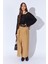 Kadın Camel Önden Yırtmaçlı Uzun Kemerli Etek 4