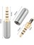 10 Adet - 3.5mm Stereo Jack Metal 3 Pin 4 Boğumlu Erkek Konnektör - Trrs Lehim Tipi Jak - Gri 2