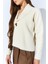 Kadın Ekru 8949 Gömlek Yaka Gold Düğmeli̇ Sakal Hirka 5