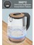 Pembe Cam Kettle 2200W 1.7l Paslanmaz Çelik Işıklı Su Isıtıcı 4