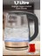 Pembe Cam Kettle 2200W 1.7l Paslanmaz Çelik Işıklı Su Isıtıcı 7
