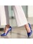 Jilya Mavi Cilt Stiletto Ayakkabı - Lisinya 4
