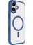iPhone 17 Kılıf Wireless Şarj Özellikli Zore Krom M-Safe Silikon Kapak - Turuncu 4