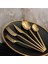 Dream Titanyum 42 Parça 6 Kişilik Çatal ve Kaşık Seti Gold (Parlak Gold) 1
