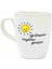 Öğretmenin Hayatımın Güneşisin Krem Oval Kupa - Hediyelik Kupa Fincan Mug 1