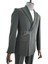 Italyan Stil Slim Fit Tokalı Kruvaze Erkek Takım Elbise Yeşil 1