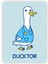 Ducktor Duck Doctor Ördek Doktor Çocuk Odası Posteri Çocuklar İçin Ahşap Poster 20x29 cm 1