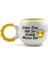 Güzel Olan Her Şey Kısadır, Mesela Ben! El Yapımı Krem Parlak Puf Kupa - El Işçiliği Hediyelik Kupa Bardak Mug 1