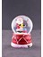 Noel Baba ve Hediye Paketi Temalı Mini Boy Işıklı Yılbaşı Kar Küresi 6.5 CM1A 3