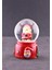 Noel Baba ve Hediye Paketi Temalı Mini Boy Işıklı Yılbaşı Kar Küresi 6.5 CM1A 4