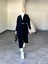 Selin Uzun Kemerli Oversize Triko Yünlü Hırka 1