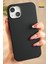 Apple iPhone 15 Plus/14 Plus Kılıf Kadife Lansman Soft Yumuşak Liquid Siyah Silikon Kamera Korumalı Kapak 1