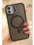 Apple iPhone 11 Kılıf Standlı Mat Magsafe Metal Tuşlu Kamera Lens Hediyeli Wonk Kapak 2