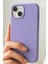 Apple iPhone 15/14/13 Kılıf Kadife Lansman Soft Yumuşak Liquid Lila Silikon Kamera Korumalı Kapak 3