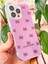 Apple iPhone 11 Pro Max Uyumlu Kılıf Mor Simli Fiyonk Desenli Renkli Parlak Darbe Emici Kapak 7