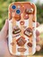 Apple iPhone 13 Kılıf Tasarımlı Desenli Kamera Korumalı Ayıcık Bisküvi Renkli Cofffe Silikon Kapak 6