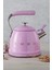 Şık Pembe Set Üstü Isıtıcı Kettle, 2.3 Litre, 50'ler Tarzı 1