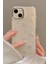 Apple iPhone 13 - 14 - 15 Kılıf Fiyonk Desenli Şeffaf Simli Gümüş Kamera Çıkıntılı Parlak Kapak 1