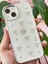 Apple iPhone 13 - 14 - 15 Kılıf Fiyonk Desenli Şeffaf Simli Gümüş Kamera Çıkıntılı Parlak Kapak 4